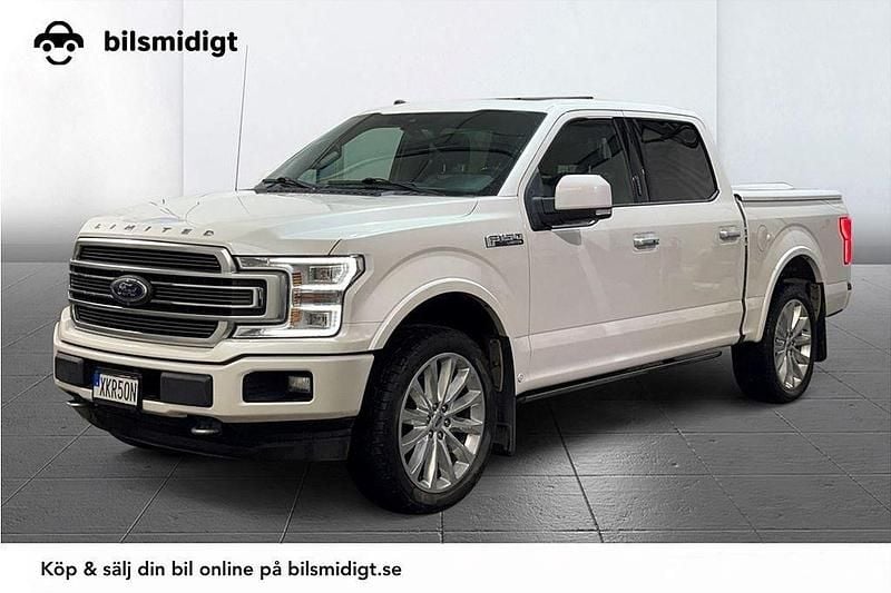 Vit Begagnad 2018 Ford F-150 Limited Pickup | 494 900 kr (Marknadspris) - Bild 1/3
