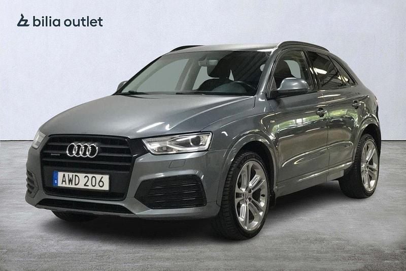 Grå Begagnad 2015 Audi Q3 S-Line SUV | 179 900 kr (Marknadspris) - Bild 1/3