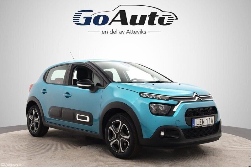 Blå Begagnad 2022 Citroën C3 PureTech Halvkombi | 149 500 kr (Marknadspris) - Bild 1/4