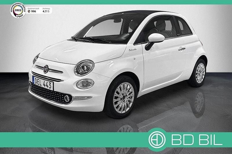 Vit Begagnad 2022 Fiat 500C Dolcevita Cab | 154 900 kr (Marknadspris) - Bild 1/3