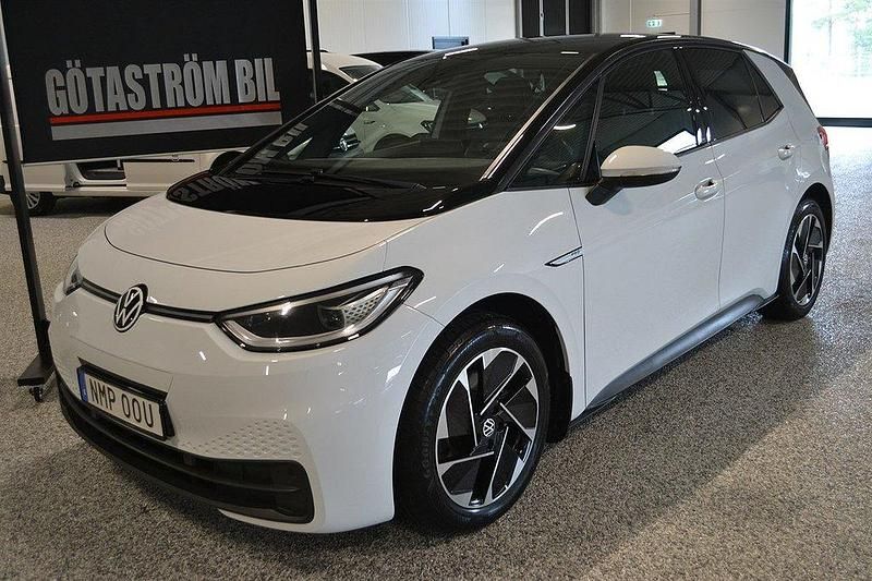 Vit Begagnad 2021 VW ID.3 Pro Performance Halvkombi | 210 000 kr (Bra pris) - Bild 1/4