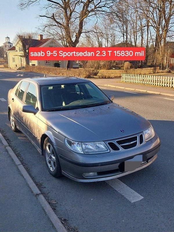 Grå Begagnad 2002 Saab 9-5 Vector Sedan | 79 000 kr - Bild 1/4