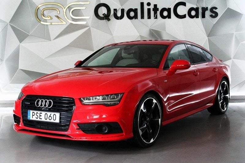 Röd Begagnad 2015 Audi A7 Sportback S-Line Halvkombi | 228 900 kr (Lite dyr) - Bild 1/4