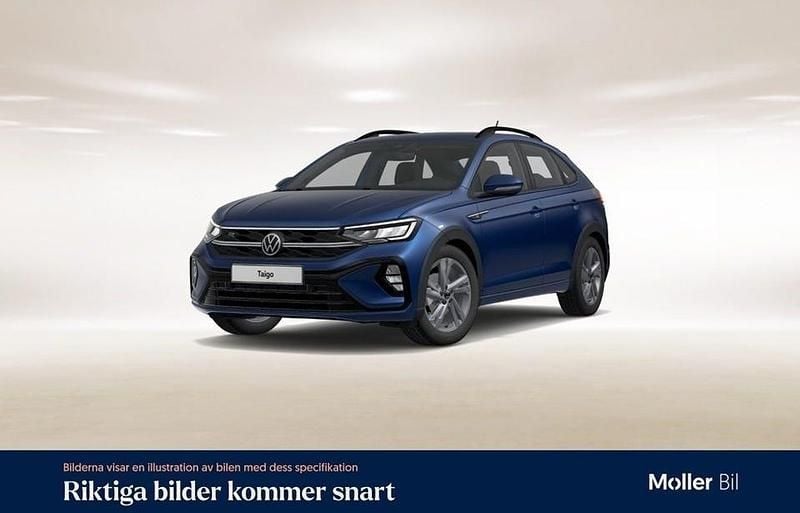Reef blue metallic Begagnad 2022 VW Taigo R-line SUV | 244 900 kr (Marknadspris) - Bild 1/4