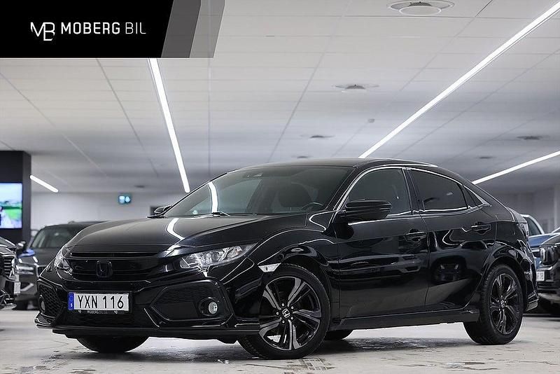 Svart Begagnad 2017 Honda Civic Elegance Halvkombi | 134 900 kr (Marknadspris) - Bild 1/2