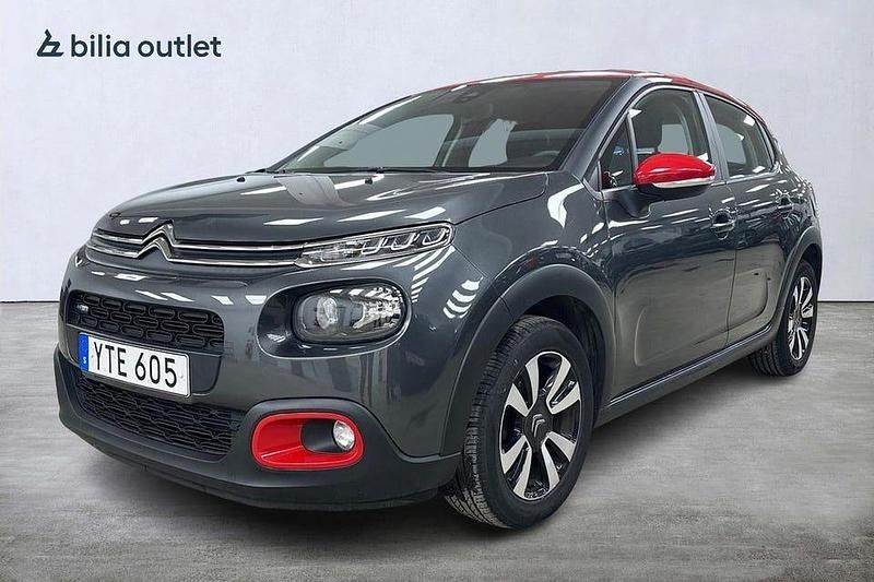 Grå Begagnad 2017 Citroën C3 Halvkombi | 79 900 kr (Marknadspris) - Bild 1/4