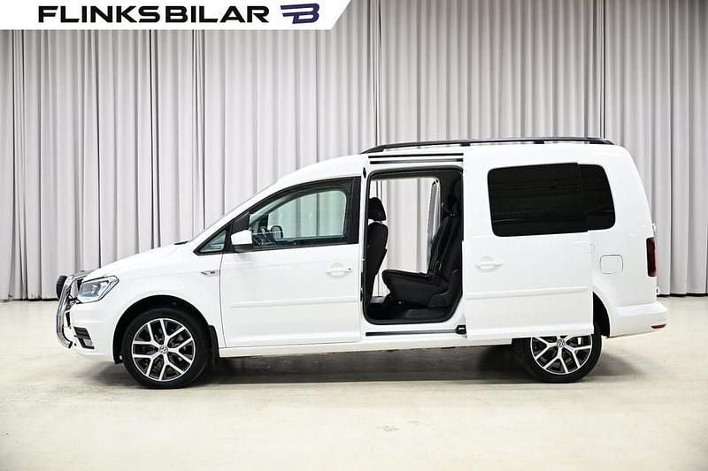 Vit Begagnad 2020 VW Caddy Maxi Life Life Minibuss | 358 750 kr (Superpris) - Bild 1/4