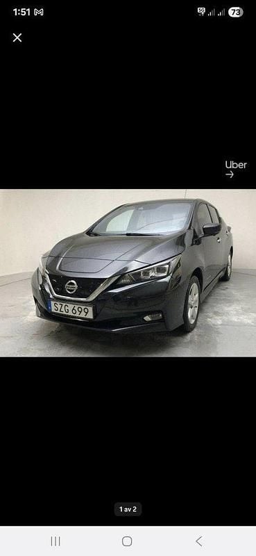 Svart Begagnad 2019 Nissan Leaf Tekna Halvkombi | 110 000 kr (Marknadspris) - Bild 1/1