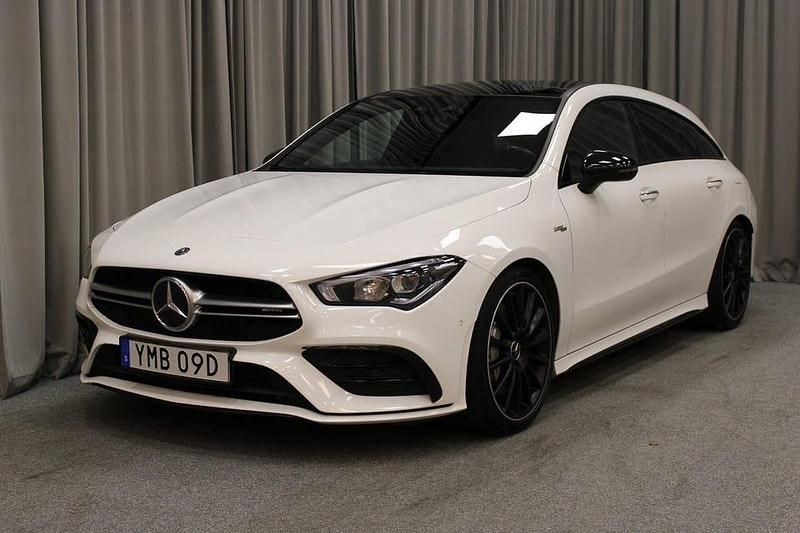 Begagnad Mercedes CLA35 AMG Shooting Brake AMG 306 HK (225 kW) 2019 Vit Kombi