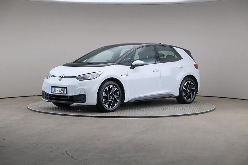 Vit Begagnad 2021 VW ID.3 Pro Performance Halvkombi | 239 000 kr (Marknadspris) - Bild 1/4