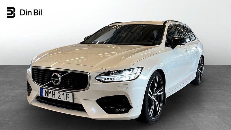 Vit Begagnad 2019 Volvo V90 R-Design Kombi | 324 900 kr (Marknadspris) - Bild 1/4
