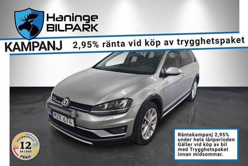 Silver Begagnad 2016 VW Golf Alltrack Sport Kombi | 139 500 kr - Bild 1/2