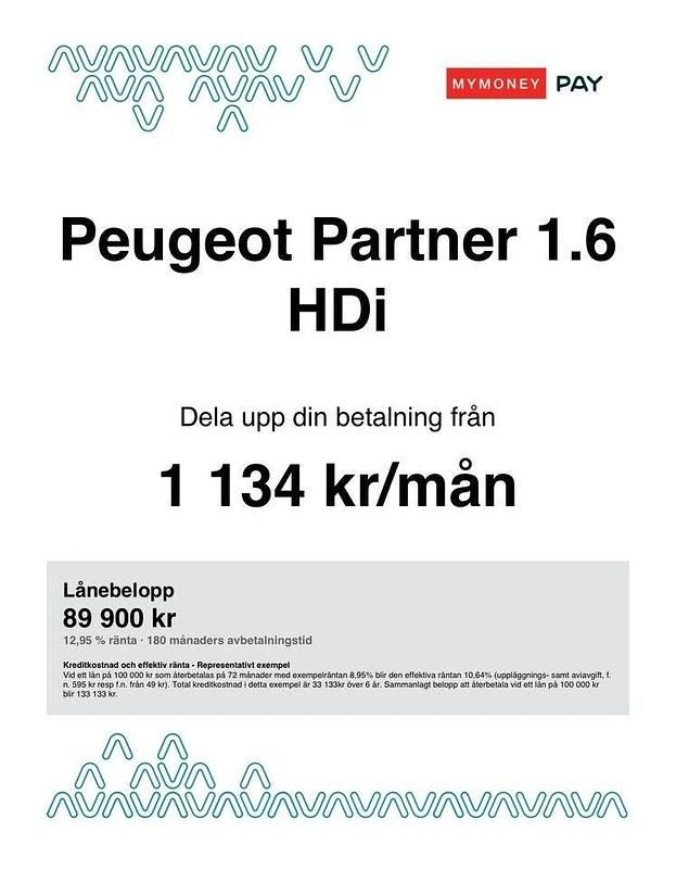 Begagnad Peugeot Partner Tepee 99 HK (72 kW) 2017 Vit Minibuss