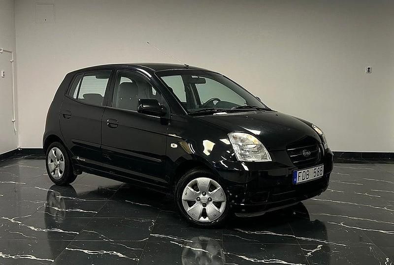 Begagnad Kia Picanto EX 61 HK (44 kW) 2007 Svart Halvkombi