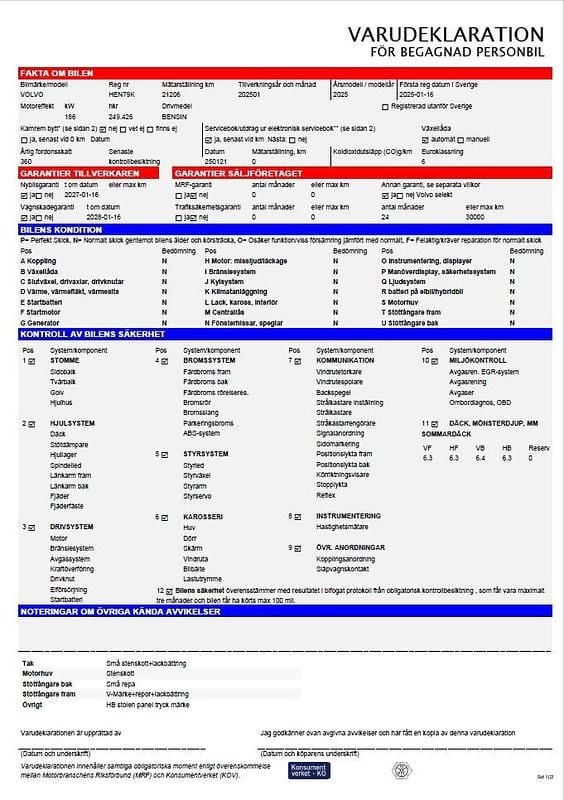 Begagnad Volvo V60 Plus 355 HK (261 kW) 2025 Svart Kombi