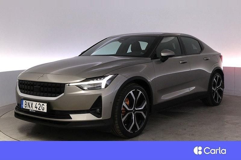 Grå Begagnad 2021 Polestar 2 Performance Sedan | 422 900 kr (Marknadspris) - Bild 1/4