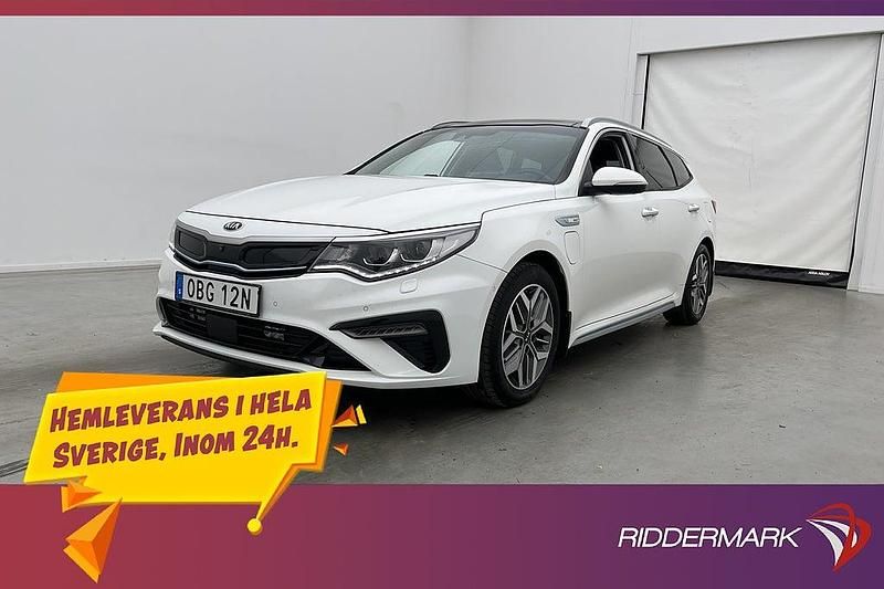 Vit Begagnad 2018 Kia Optima Hybrid Advance Sedan | 174 800 kr (Marknadspris) - Bild 1/3