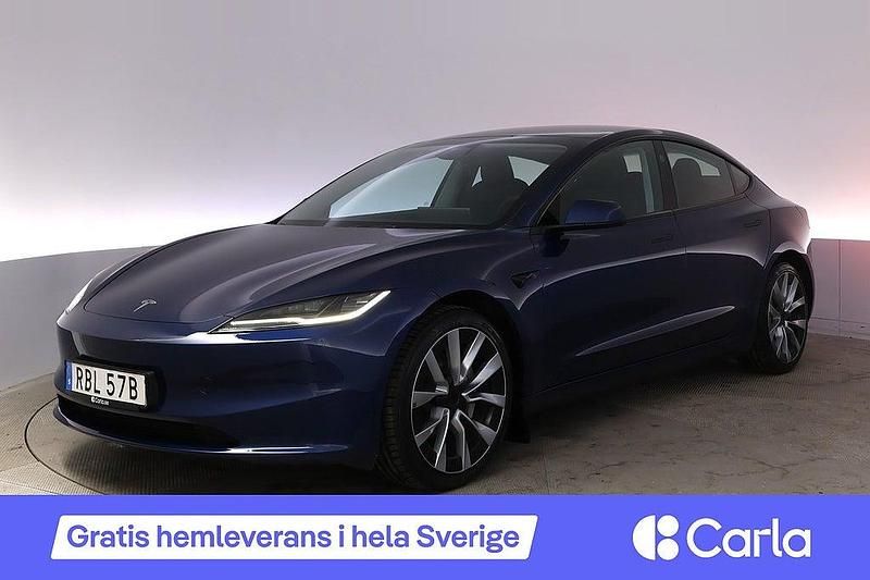 Begagnad Tesla Model 3 Long Range AWD 366 kW (498 HK) 2023 Blå Sedan