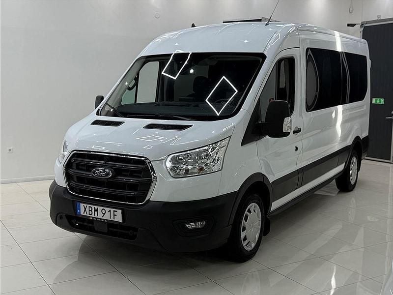 Vit Begagnad 2022 Ford Transit Kombi | 379 900 kr (Bra pris) - Bild 1/4