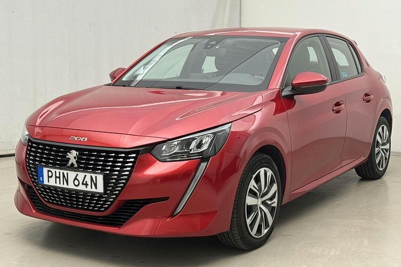 Röd Begagnad 2020 Peugeot 208 Active Halvkombi | 165 900 kr (Marknadspris) - Bild 1/4