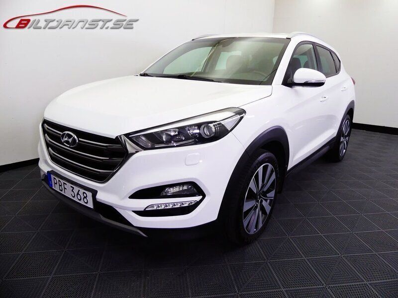 Vit Begagnad 2016 Hyundai Tucson SUV | 169 900 kr (Lite dyr) - Bild 1/4