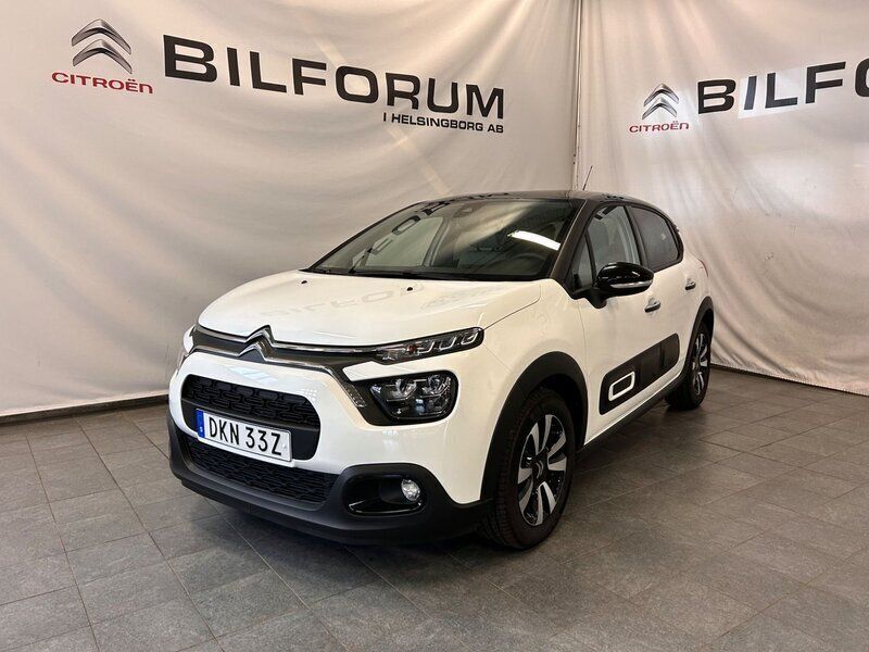 Vit Ny 2024 Citroën C3 Shine Halvkombi | 179 900 kr (Lite dyr) - Bild 1/4