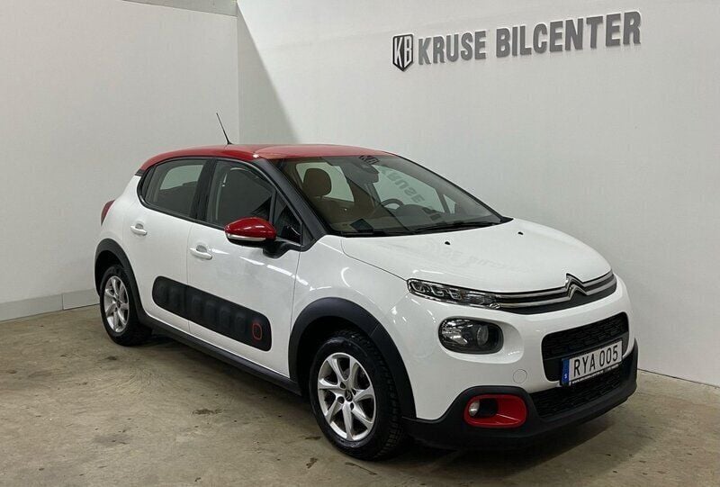 Vit Begagnad 2018 Citroën C3 Halvkombi | 69 900 kr (Lite dyr) - Bild 1/4