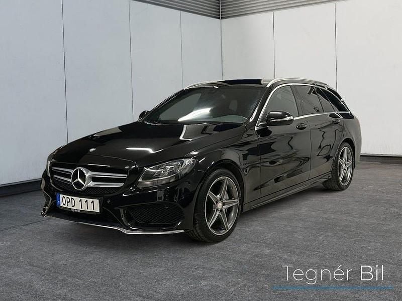 Svart Begagnad 2015 Mercedes C180 AMG line Kombi | 174 900 kr (Marknadspris) - Bild 1/4