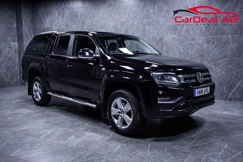 Svart Begagnad 2019 VW Amarok Highline Pickup | 219 800 kr (Marknadspris) - Bild 1/4
