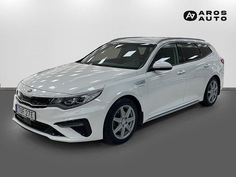 Vit Begagnad 2019 Kia Optima Hybrid Advance Sedan | 149 900 kr (Bra pris) - Bild 1/4