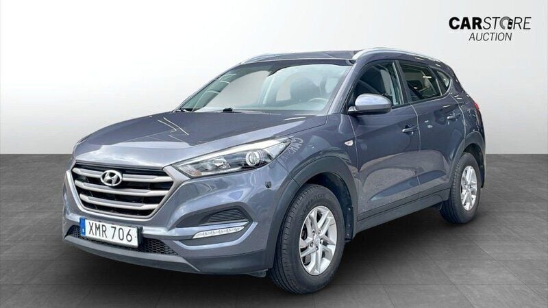 Mörkgrå (grey) Begagnad 2016 Hyundai Tucson SUV | 139 900 kr (Bra pris) - Bild 1/4