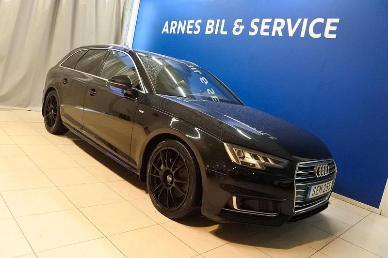 Svart Begagnad 2018 Audi A4 S-Line Kombi | 247 900 kr (Marknadspris) - Bild 1/4
