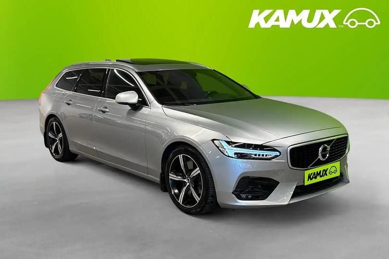 Silver/grå Begagnad 2018 Volvo V90 R-Design Kombi | 349 000 kr (Lite dyr) - Bild 1/4