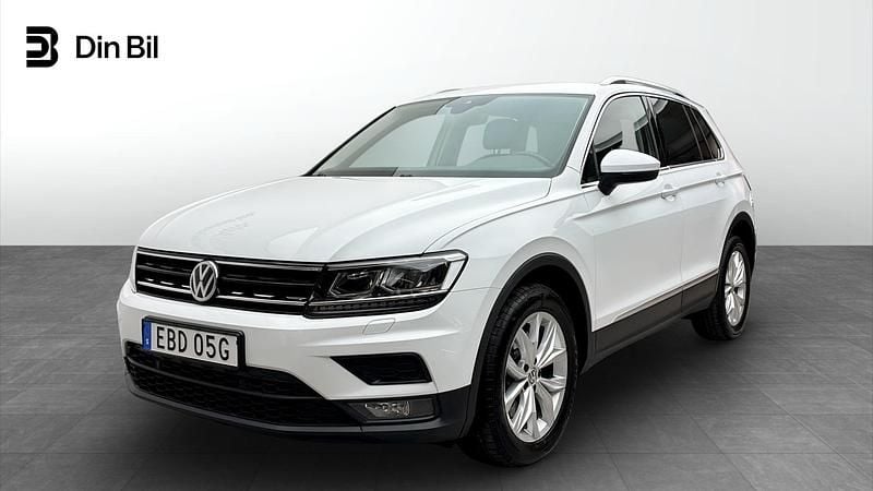Pure white Begagnad 2019 VW Tiguan SUV | 249 900 kr (Marknadspris) - Bild 1/4