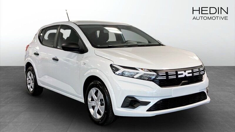 Vit (white) Ny 2025 Dacia Sandero Essentiel Halvkombi | 194 400 kr (Marknadspris) - Bild 1/4