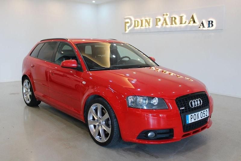 Röd Begagnad 2008 Audi A3 Sportback S-Line Halvkombi | 59 900 kr (Marknadspris) - Bild 1/4