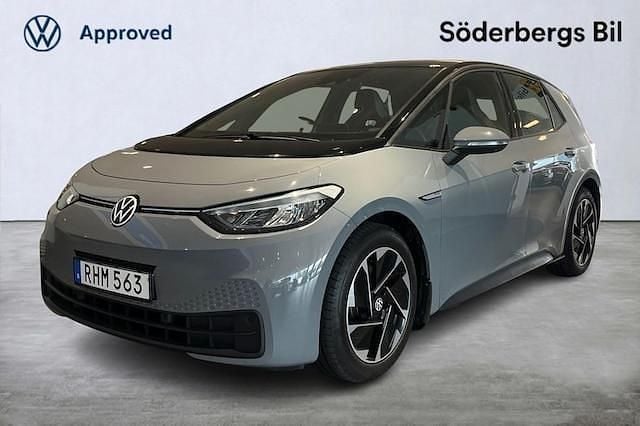 Grå Begagnad 2022 VW ID.3 Pro Halvkombi | 259 800 kr (Bra pris) - Bild 1/4