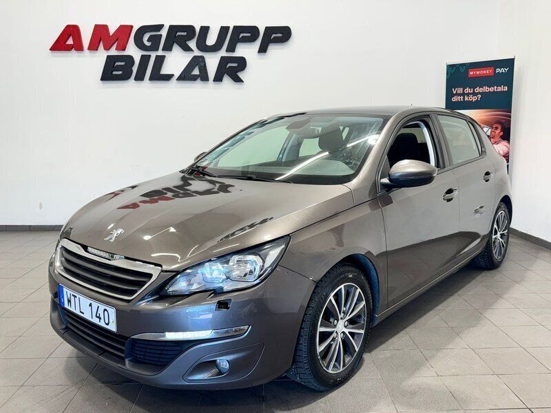 Mörkbrun Begagnad 2014 Peugeot 308 Active Halvkombi | 59 900 kr (Bra pris) - Bild 1/4