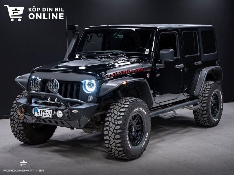 Svart Begagnad 2018 Jeep Wrangler Unlimited Rubicon SUV | 529 900 kr - Bild 1/4