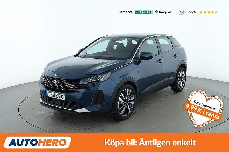 Blå Begagnad 2020 Peugeot 3008 Active SUV | 182 000 kr (Bra pris) - Bild 1/4