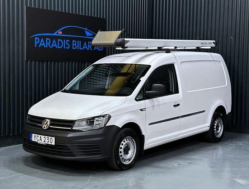 Vit Begagnad 2018 VW Caddy Maxi Minibuss | 139 900 kr (Bra pris) - Bild 1/4