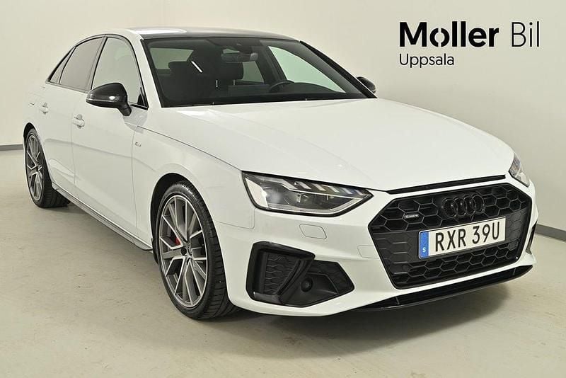 Glaciärvit metallic Begagnad 2022 Audi A4 S-Line Sedan | 384 900 kr (Marknadspris) - Bild 1/4