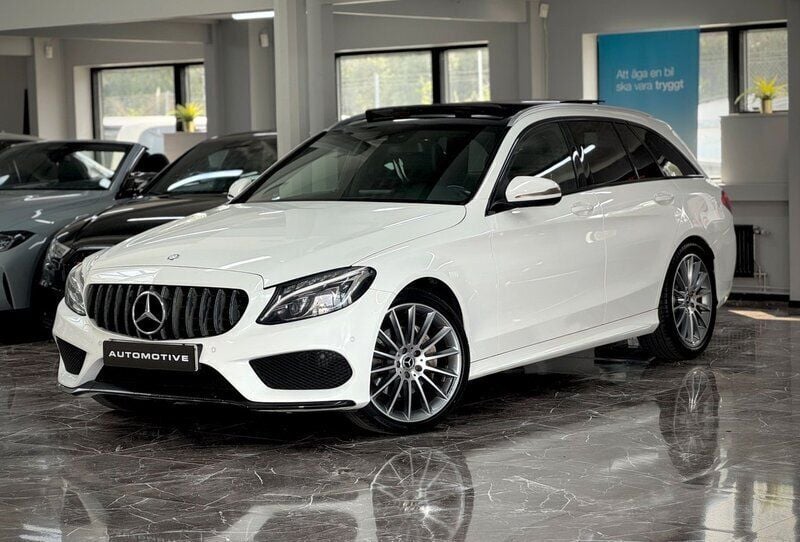 Vit Begagnad 2015 Mercedes C220 AMG Kombi | 159 900 kr (Marknadspris) - Bild 1/4