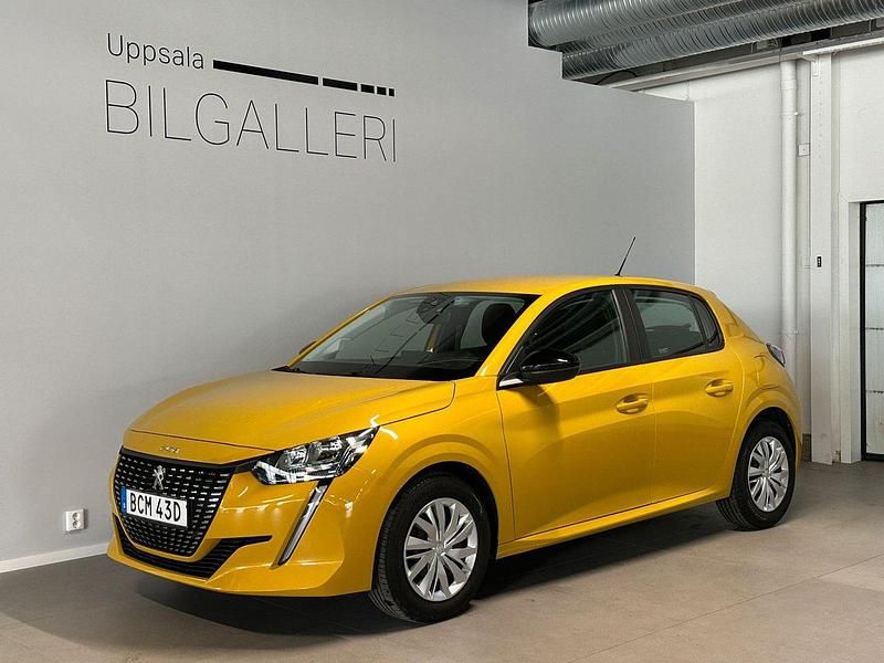 Gul Begagnad 2022 Peugeot 208 Active Halvkombi | 129 900 kr (Bra pris) - Bild 1/4