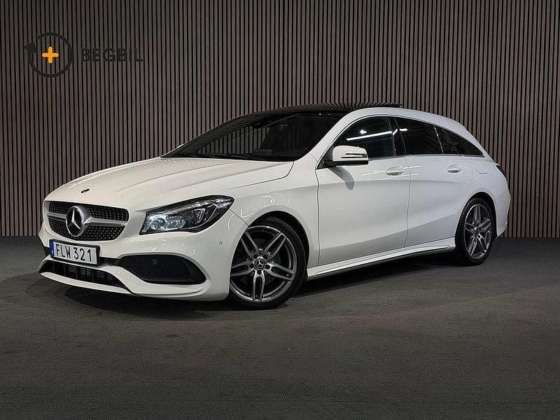 Vit Begagnad 2017 Mercedes CLA220 Shooting Brake AMG Kombi | 226 400 kr (Lite dyr) - Bild 1/4