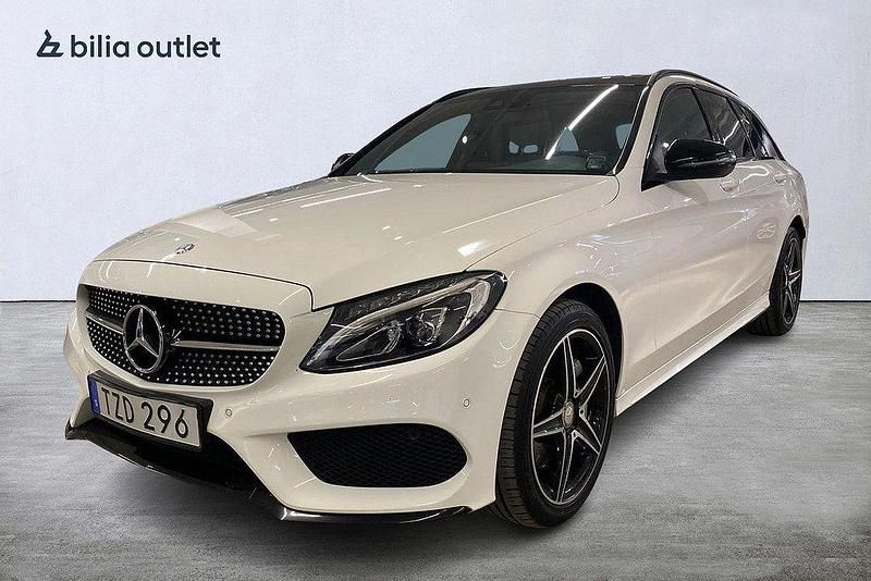 Vit Begagnad 2016 Mercedes C400 AMG line Kombi | 349 900 kr - Bild 1/4