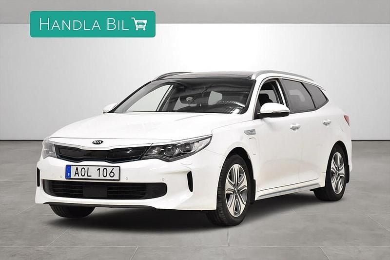 Vit Begagnad 2018 Kia Optima Hybrid Sport Sedan | 174 900 kr (Bra pris) - Bild 1/4