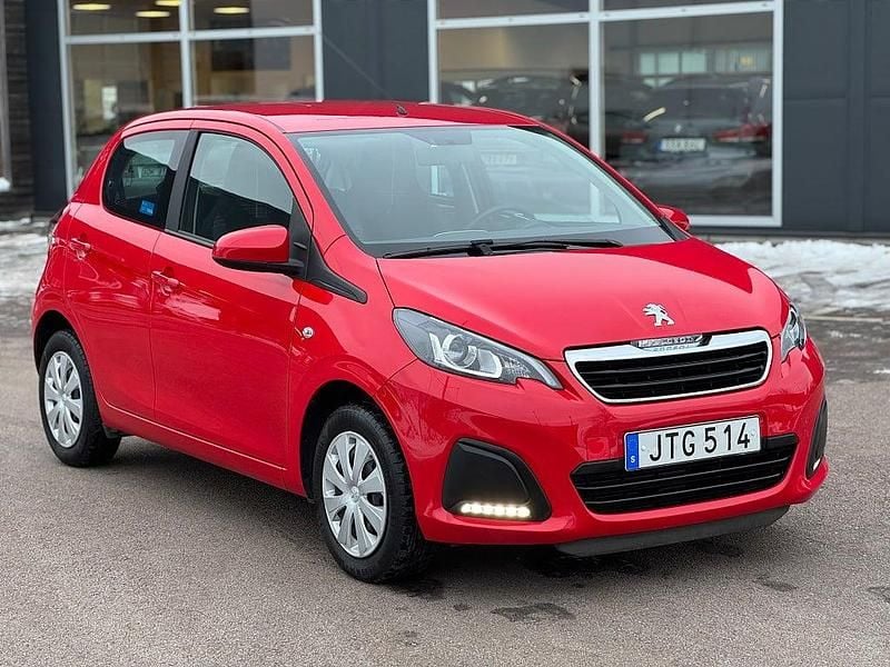 Begagnad Peugeot 108 69 HK (50 kW) 2016 Röd Halvkombi
