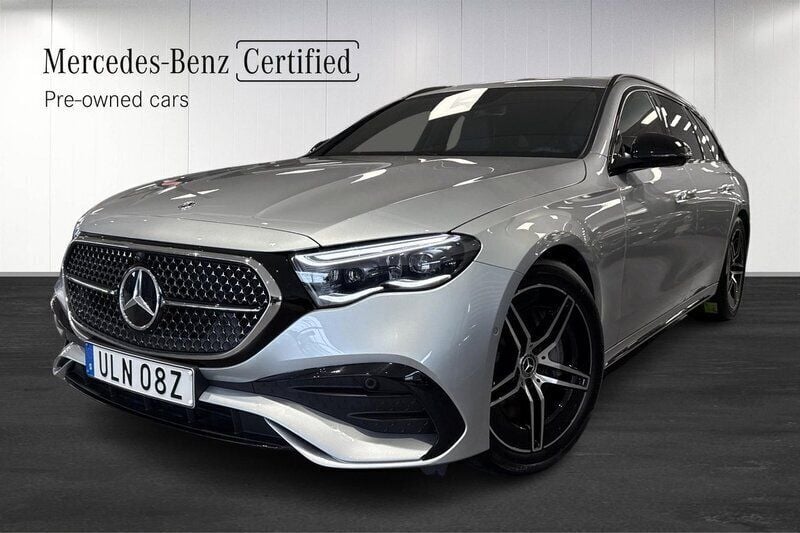 Silver (hightechsilver metallic ) Begagnad 2024 Mercedes E300 Premium Kombi | 599 000 kr - Bild 1/4