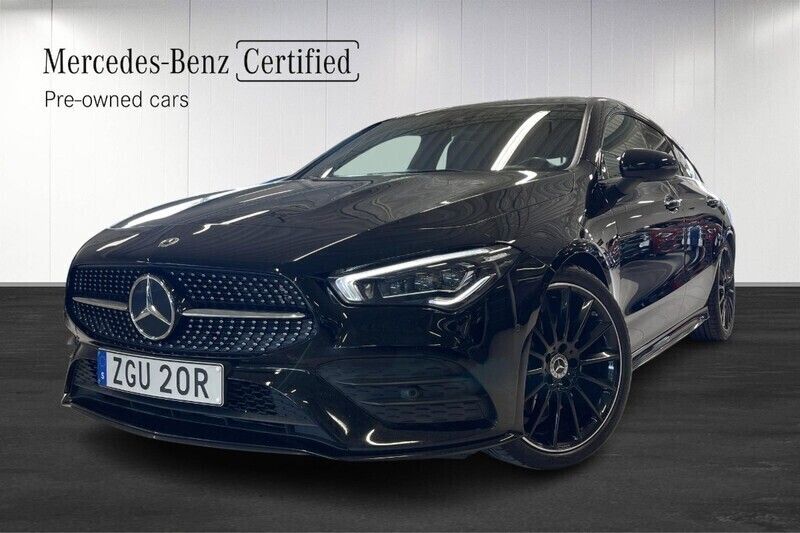 Svart Begagnad 2021 Mercedes CLA220 AMG Line Premium Plus Sedan | 369 900 kr - Bild 1/4